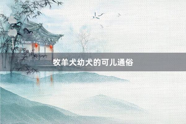 牧羊犬幼犬的可儿通俗